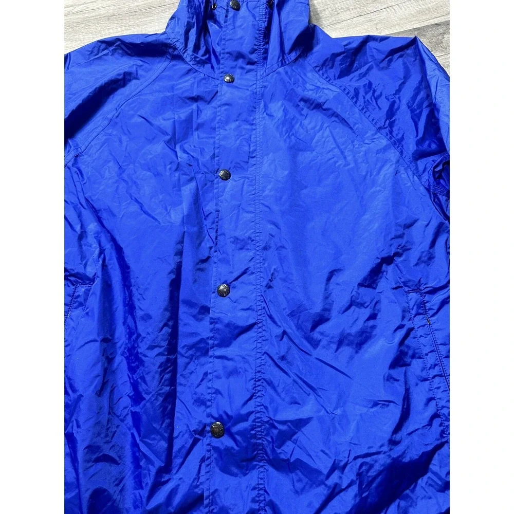VTG North Face Mens Blue Black Full Zip Windbreaker Jacket Size Large‎